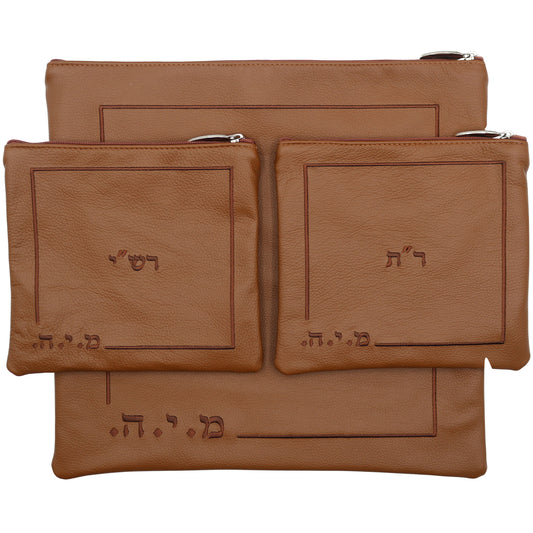 Custom Leather Tallit / Tefillin Bag Style #1055-A7
