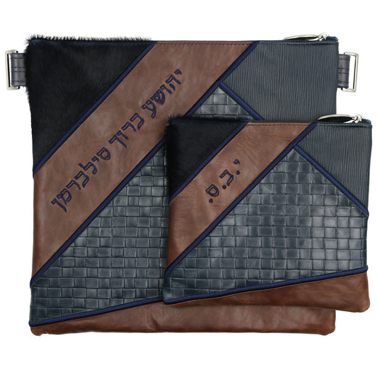 Custom Leather Tallit / Tefillin Bag Style #4008-C2