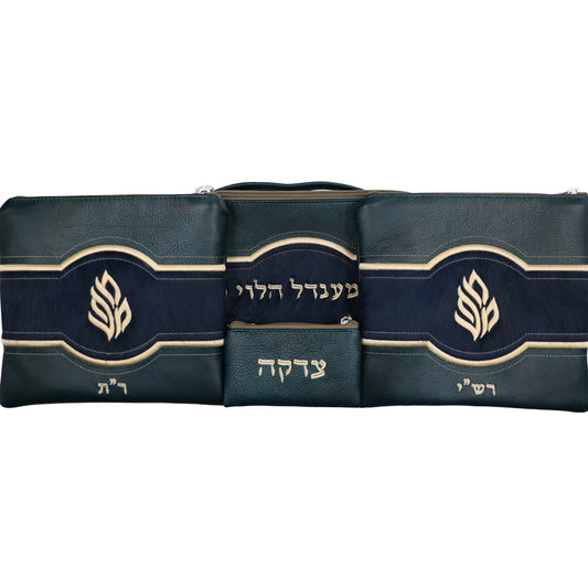 Custom Leather Travel Tallit / Tefillin Bag Style #6000-C15