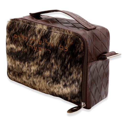 Custom Leather Travel Tallit / Tefillin Bag Style #6000-C1