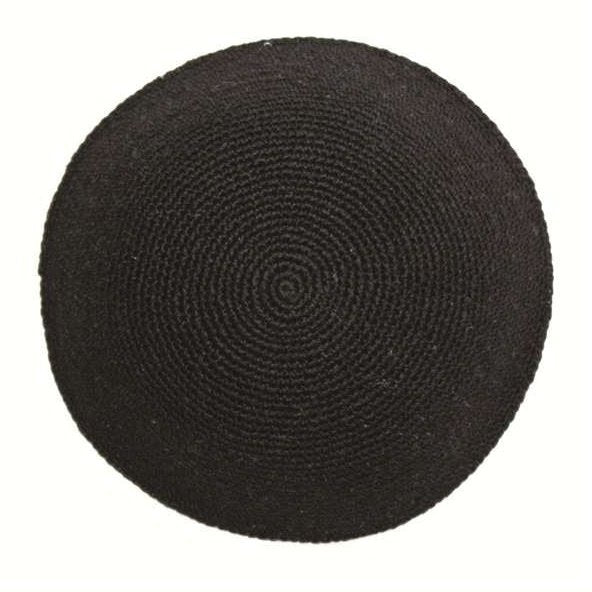 Knit Kippot - Black #DMCBK