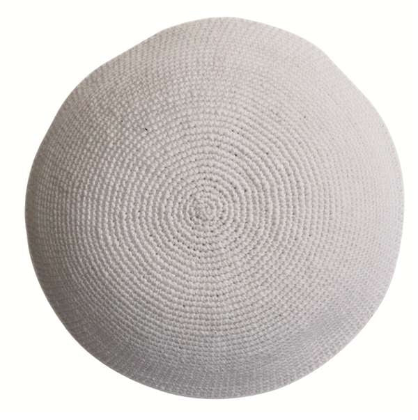 Knit Kippot - White #DMCBK-W