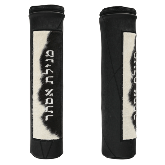 Custom Fur & Leather Megillah Tube #MT41