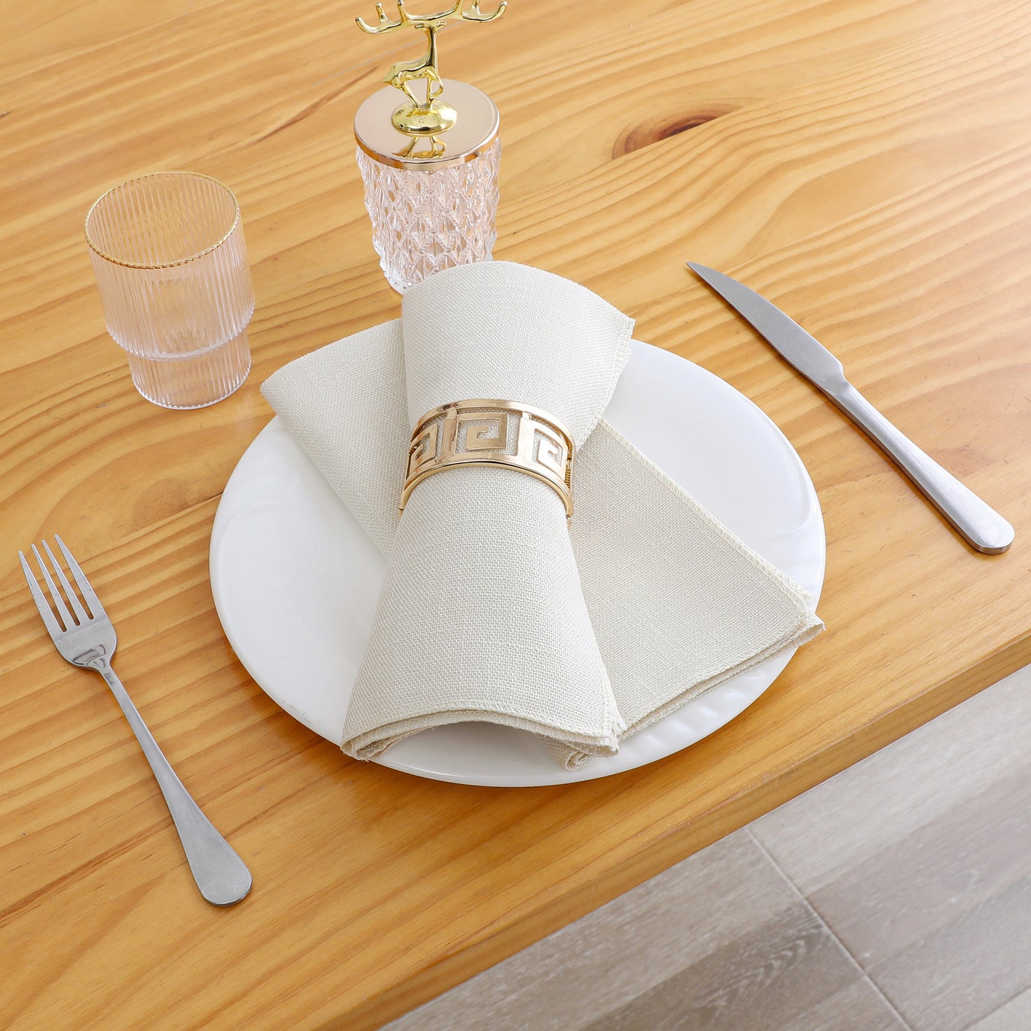 Napkins - 6pc Set - 18"x18" Beige #NPK1801