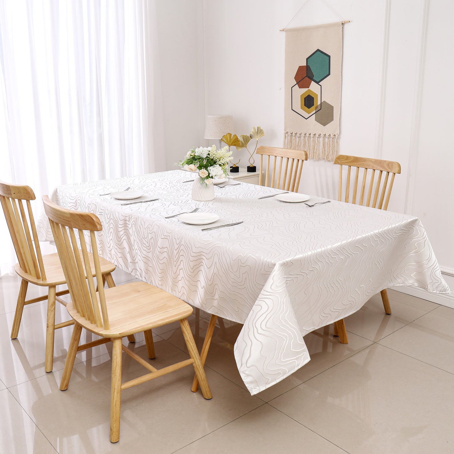 Shul Tablecloth Jacquard #STC1347