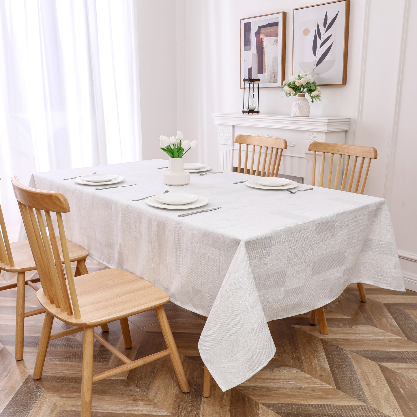 Shul Tablecloth Jacquard #STC1372