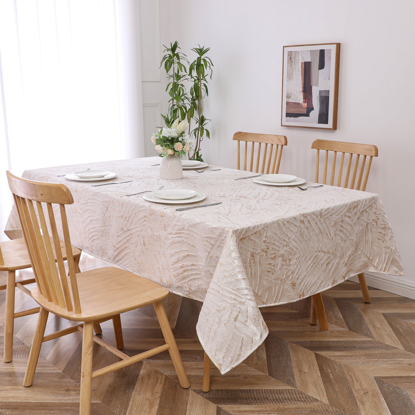 Shul Tablecloth Jacquard #STC1382