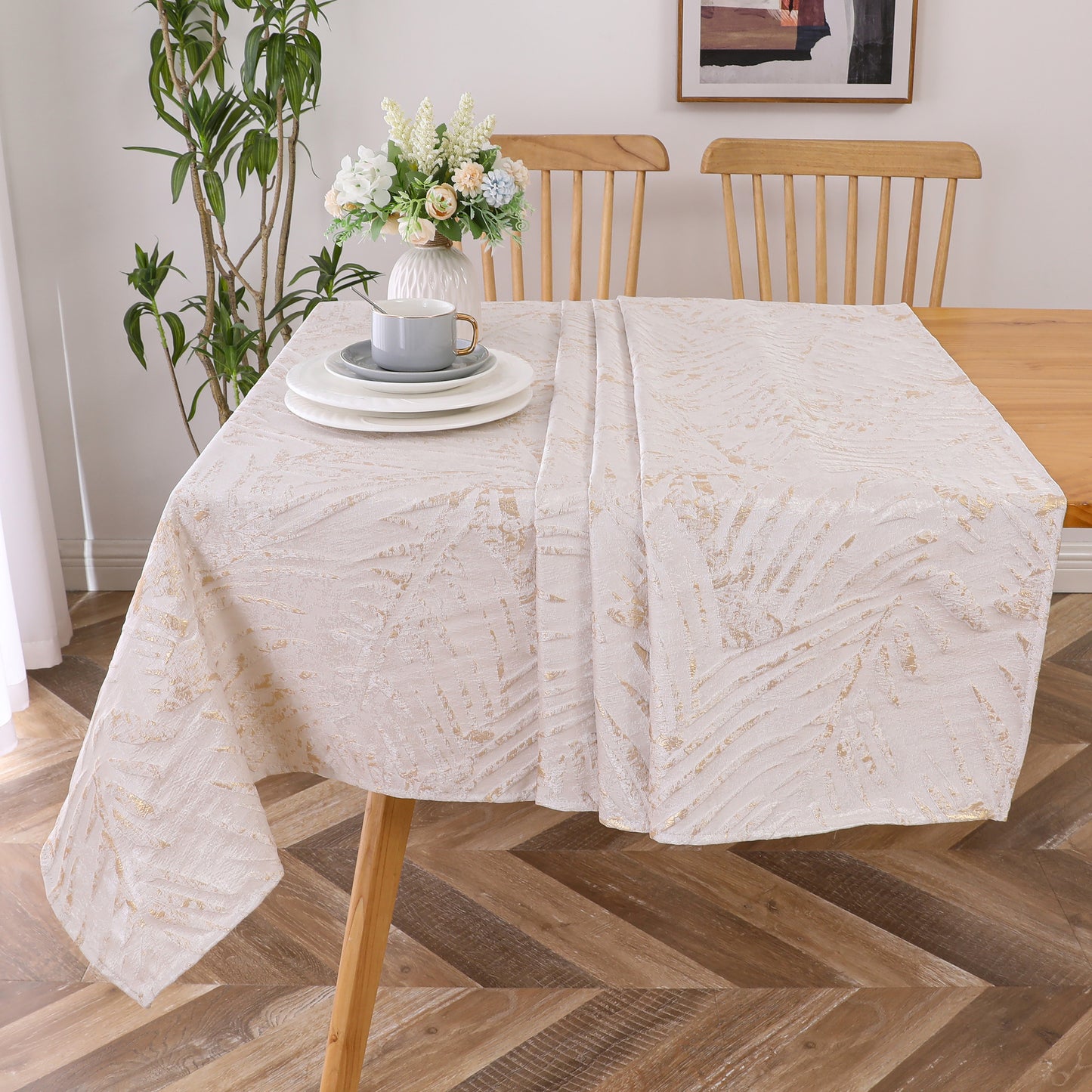 Shul Tablecloth Jacquard #STC1382