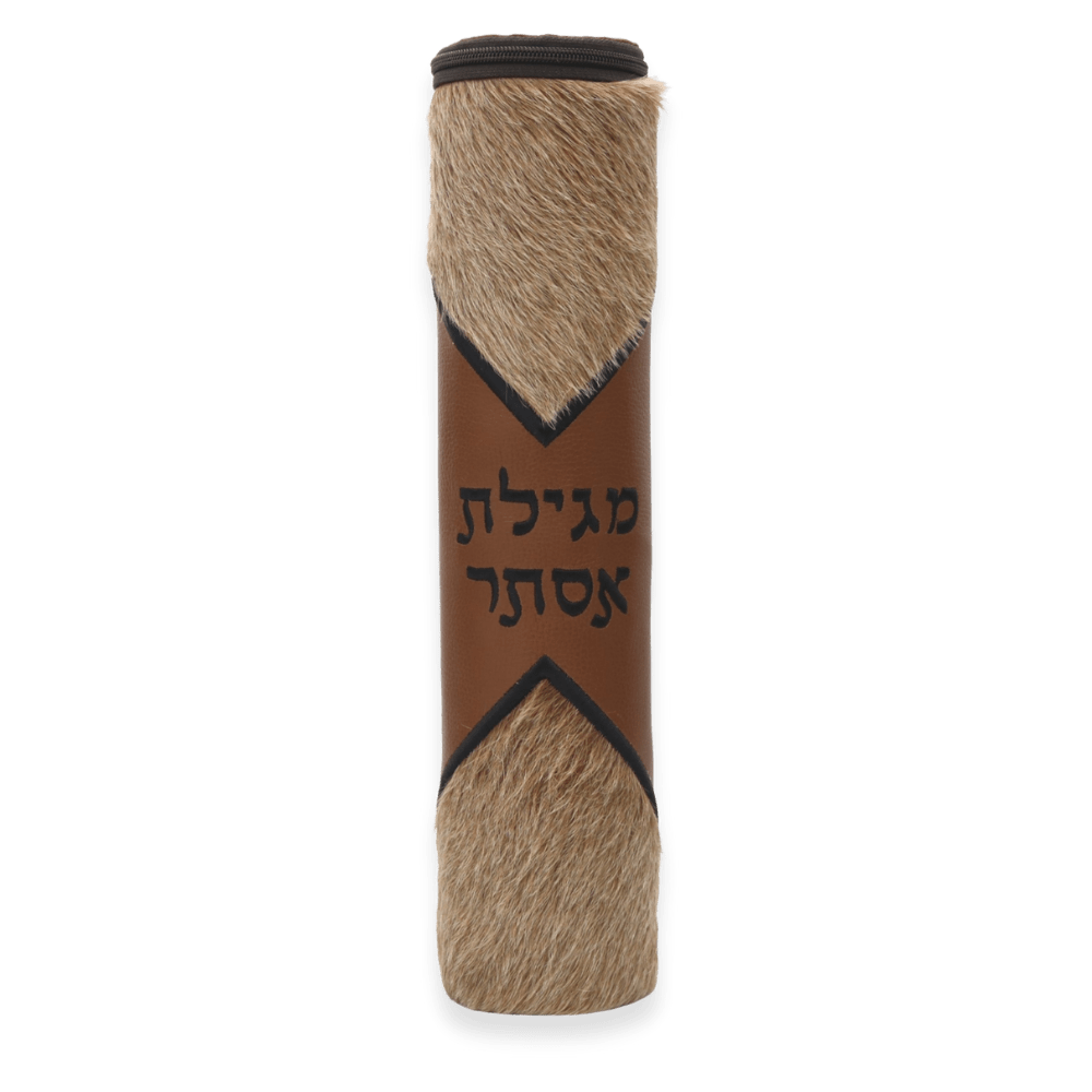 Custom Fur & Leather Megillah Tube #MT6
