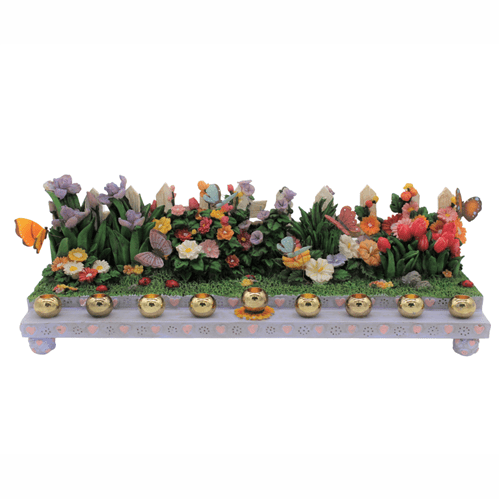 Chanukah Menorah - Butterfly & Floral
#RM-MEN24