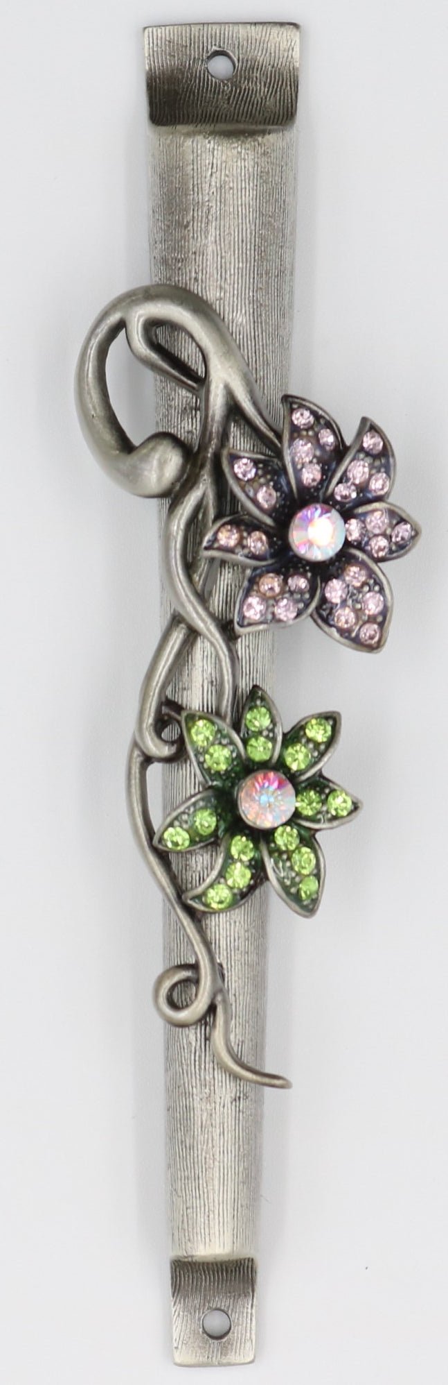 Mezuzah Case - Gem Floral 5"