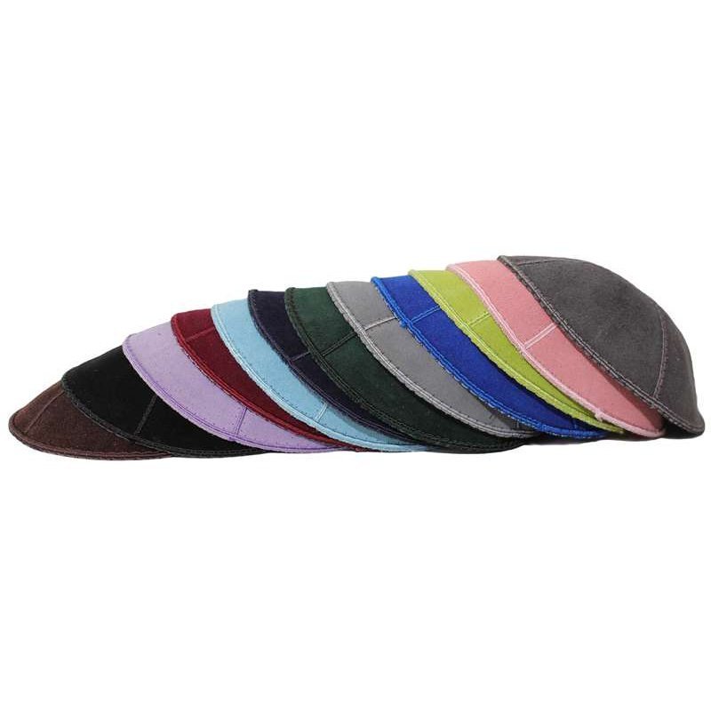 Suede Kippot - Black