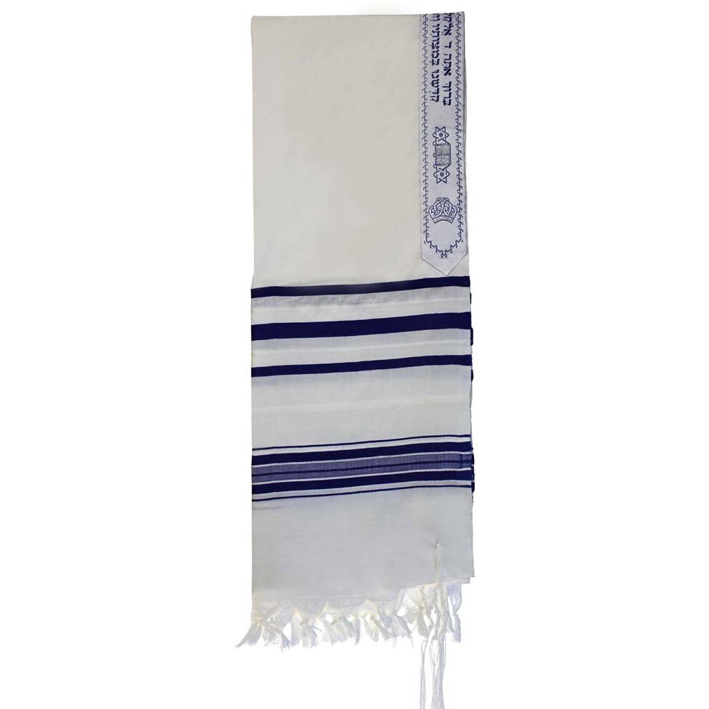 Wool Tallit - Blue