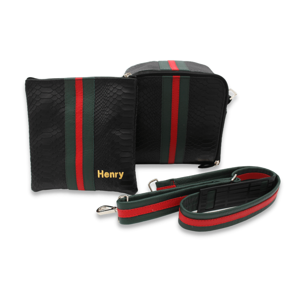 Custom Leather Travel Tallit / Tefillin Bag Style #6000-B11