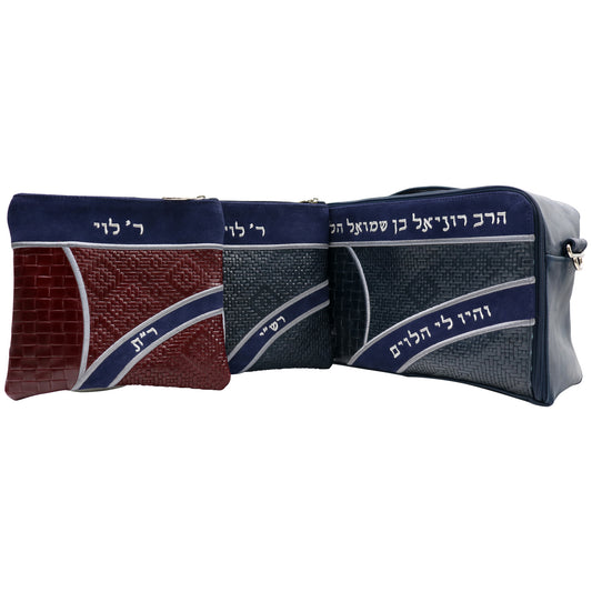 Custom Leather Travel Tallit / Tefillin Bag Style #6000-B20