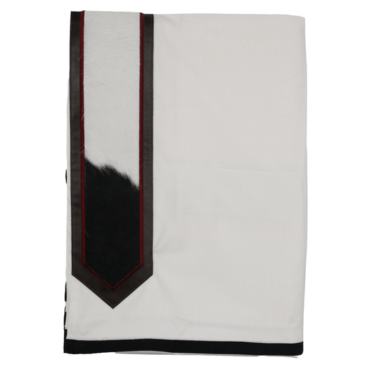 Custom Atarah - Black and White Fur with Stone Weathered Leather