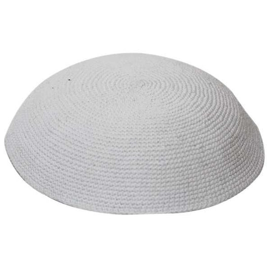 Knit Kippot - White #DMCBK-W