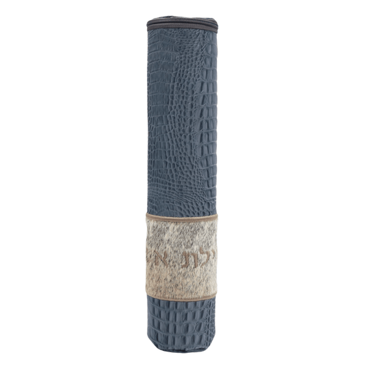 Custom Fur & Exotic Leather Megillah Tube #MT12