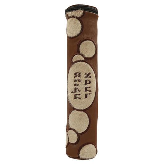 Custom Fur & Leather Megillah Tube #MT36