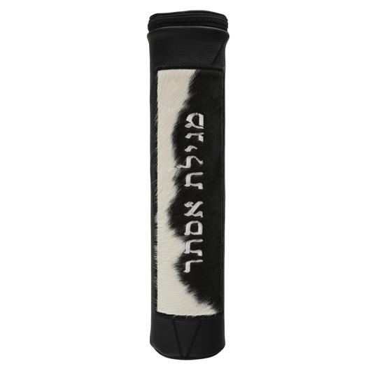 Custom Fur & Leather Megillah Tube #MT41