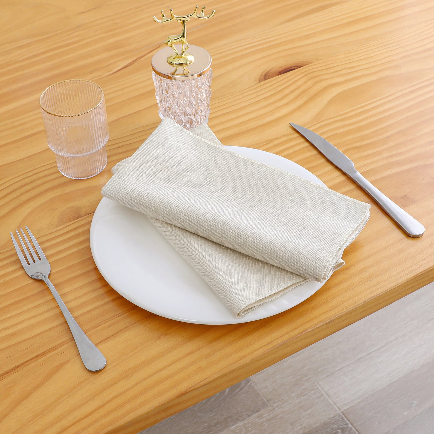 Napkins - 6pc Set - 18"x18" Beige #NPK1801