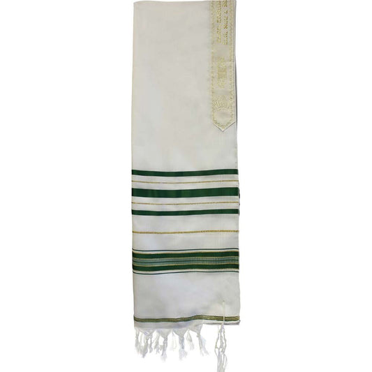 Acrylic Tallit Green and Gold