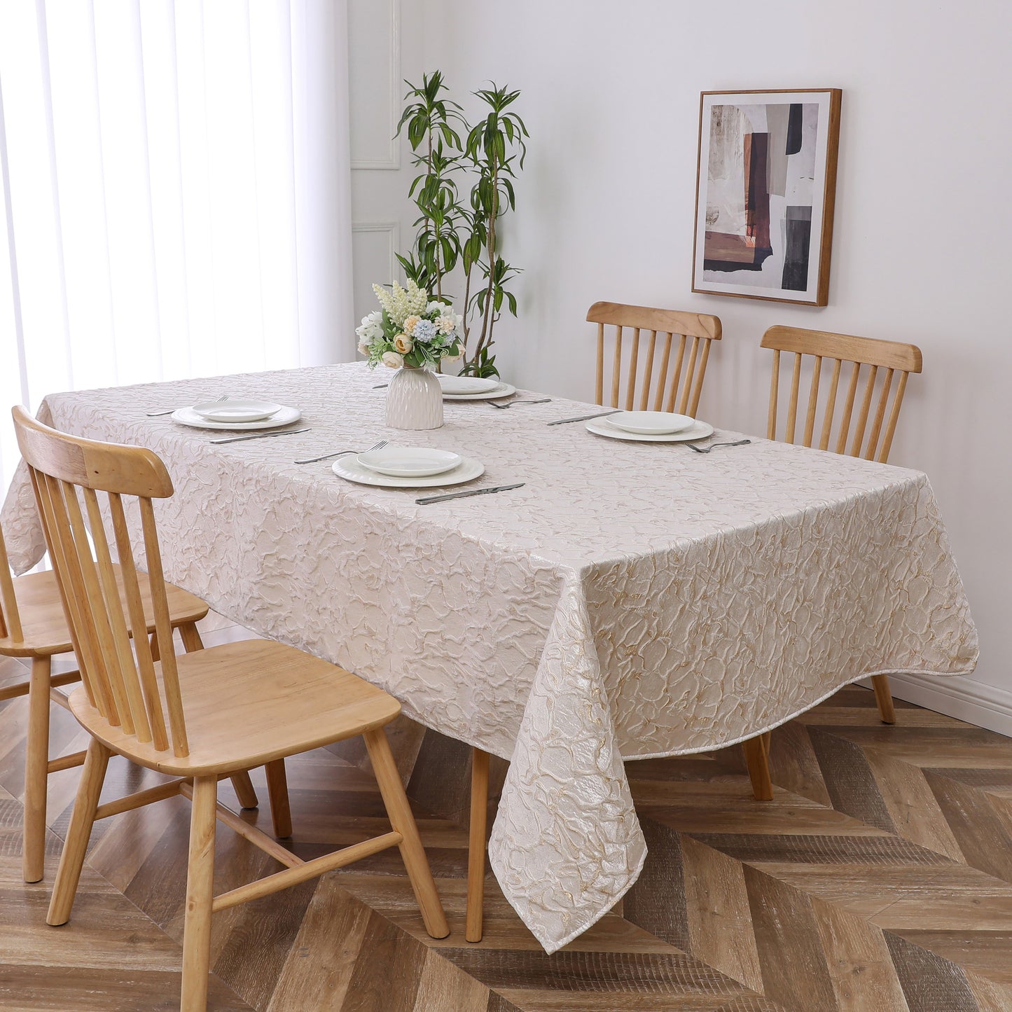 Shul Tablecloth Jacquard #STC1377