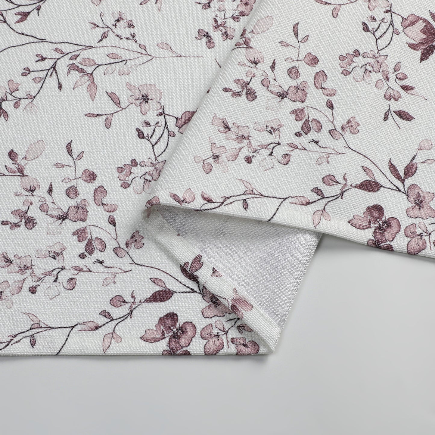 Tablecloth - Value Linen Look - Harvest Weave - Mauve Flowers #TC1809