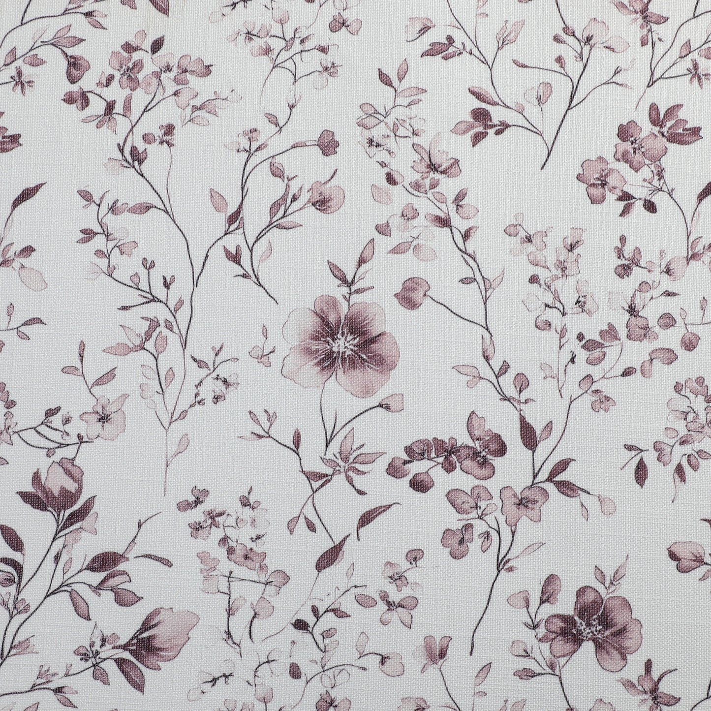 Tablecloth - Value Linen Look - Harvest Weave - Mauve Flowers #TC1809