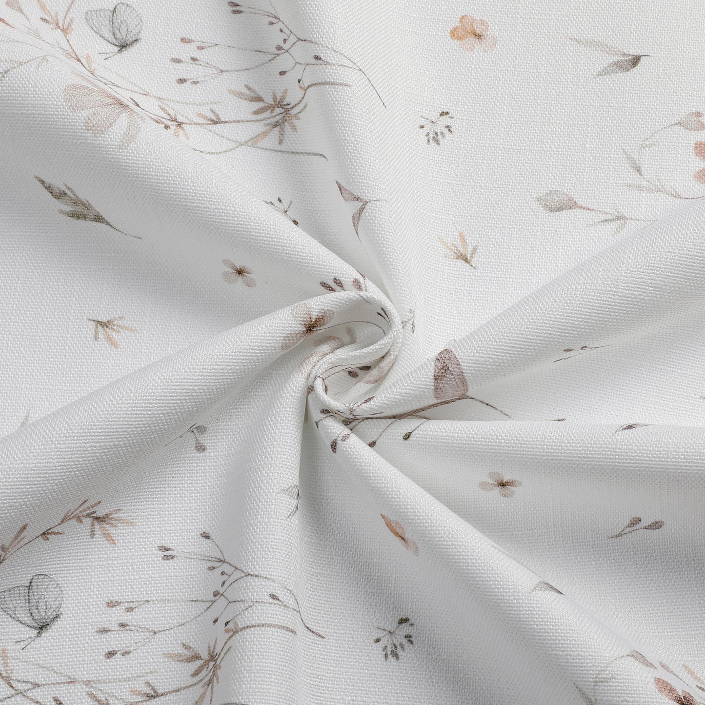 Tablecloth - Value Linen Look - Harvest Weave - Soft Blush Floral Butterfly #TC1811