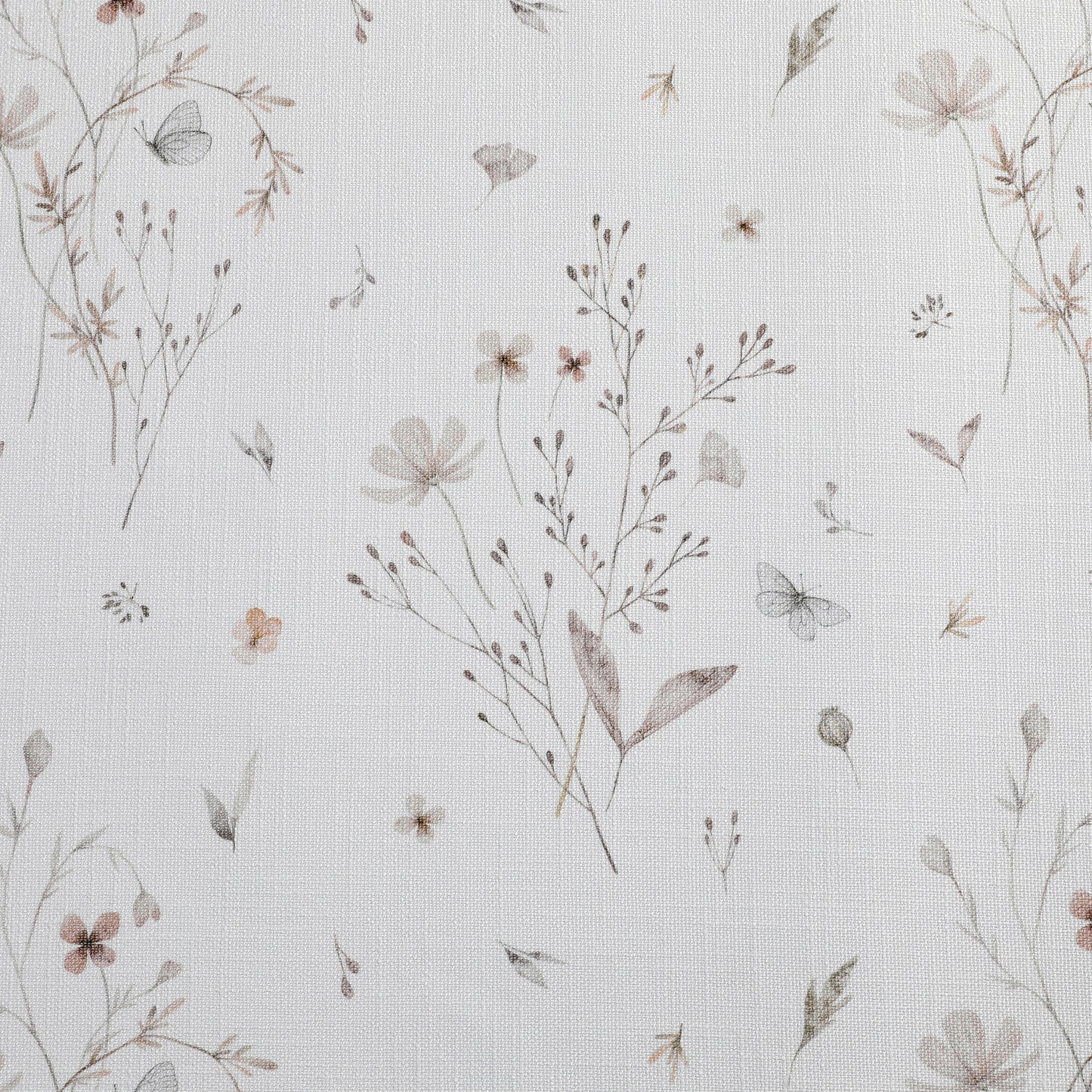 Tablecloth - Value Linen Look - Harvest Weave - Soft Blush Floral Butterfly #TC1811