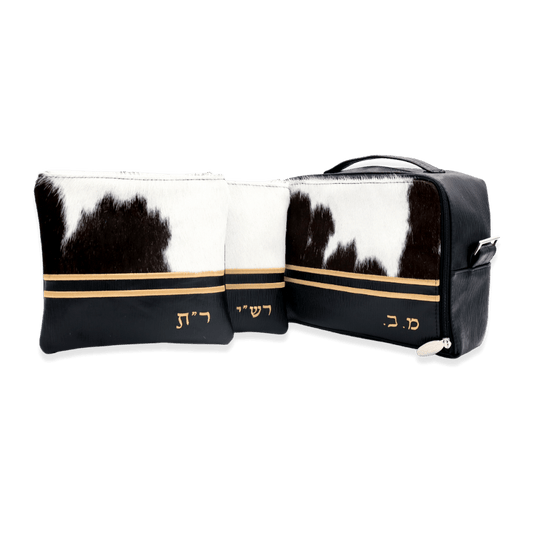 Custom Leather Travel Tallit / Tefillin Bag Style #6000-C3