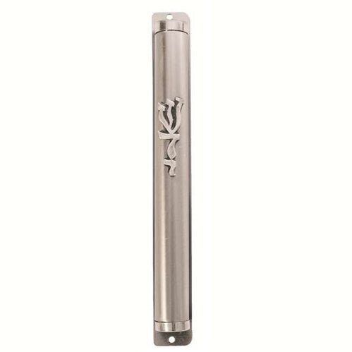 Pewter Mezuzah Case 3.9"