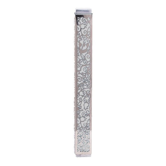 Mezuzah Case - Jerusalem - Silver 4.7"