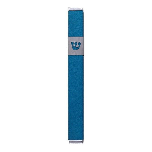 Mezuzah Case - Shin - Turquoise 4.7"